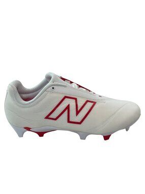 New Balance Burn X4 Lacrosse Cleats White / Red Men's Size 6.5 NWOT